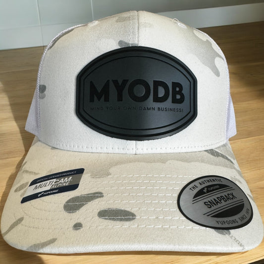 MYODB Camo Cammo Hat ( Mind Your Own Damn Business) Dark Patch Light Cammo